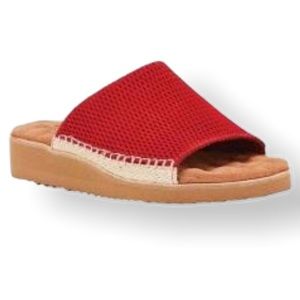 Walking Cradles Red Henna Stamped Nubuck Sandal